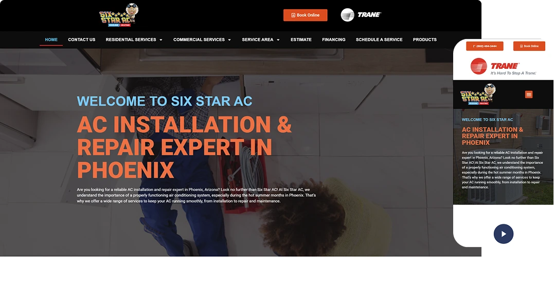 Responsive website portfolio preview
