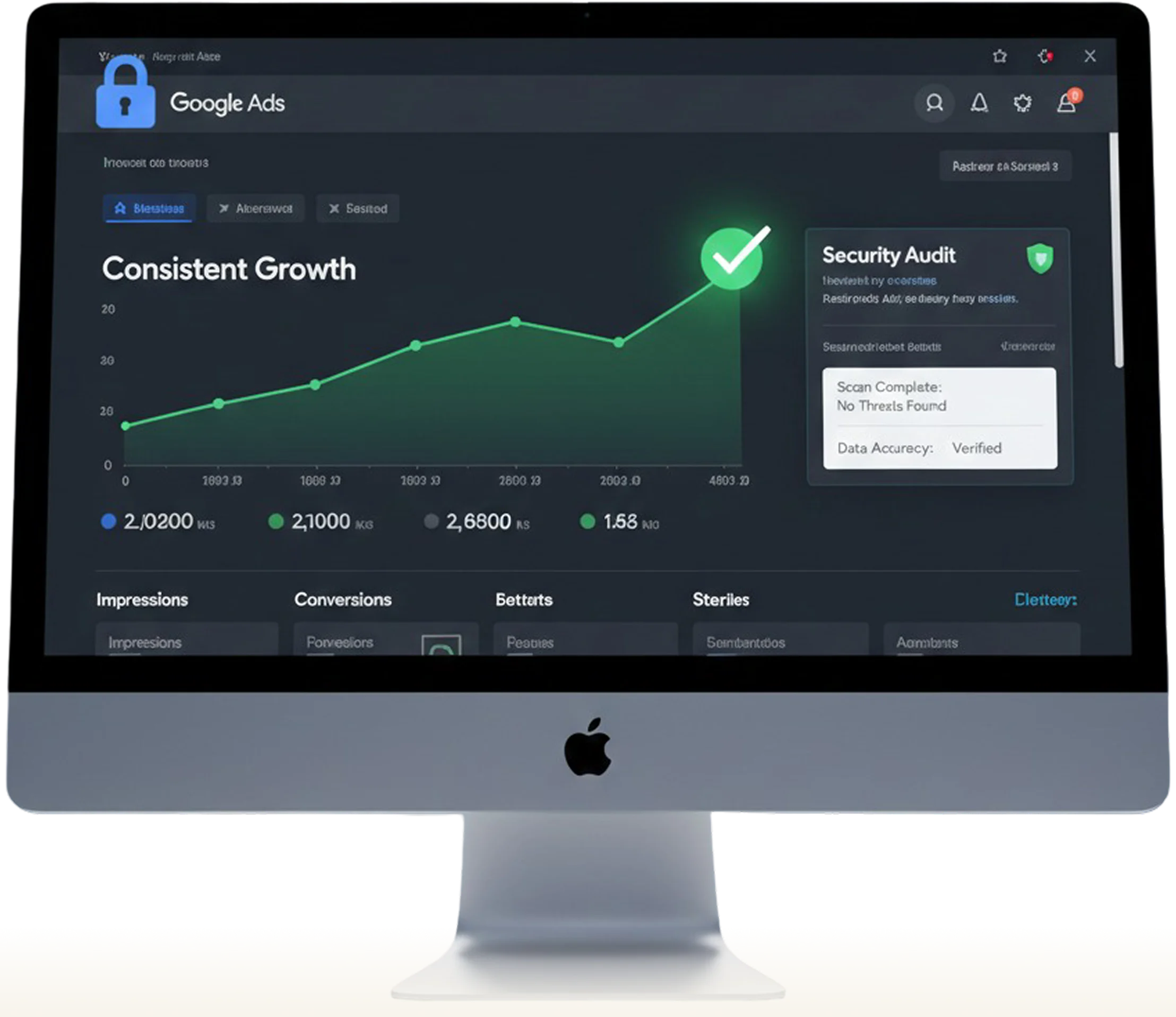 Ad conversion metrics dashboard