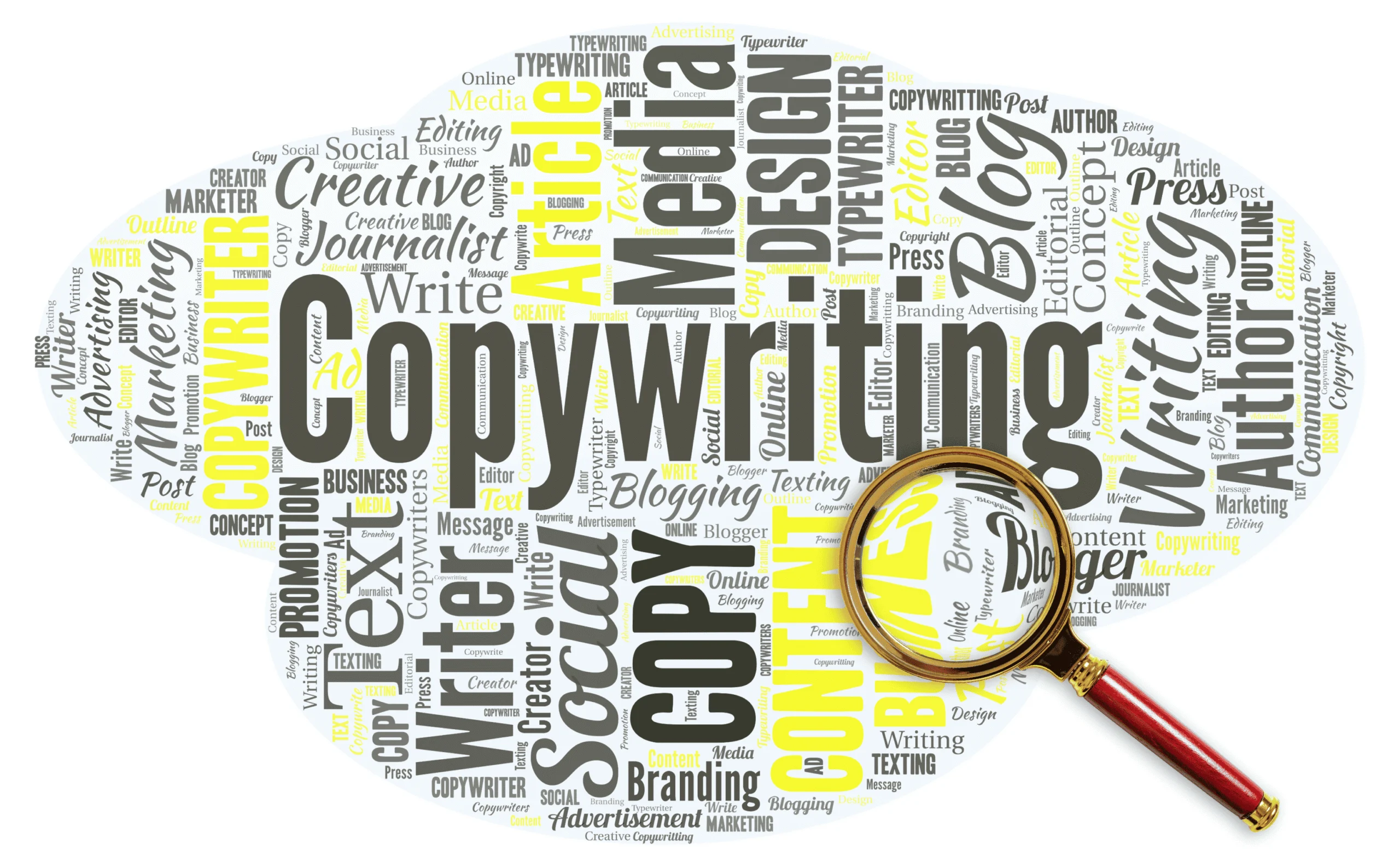 Professional copywriting services word cloud
